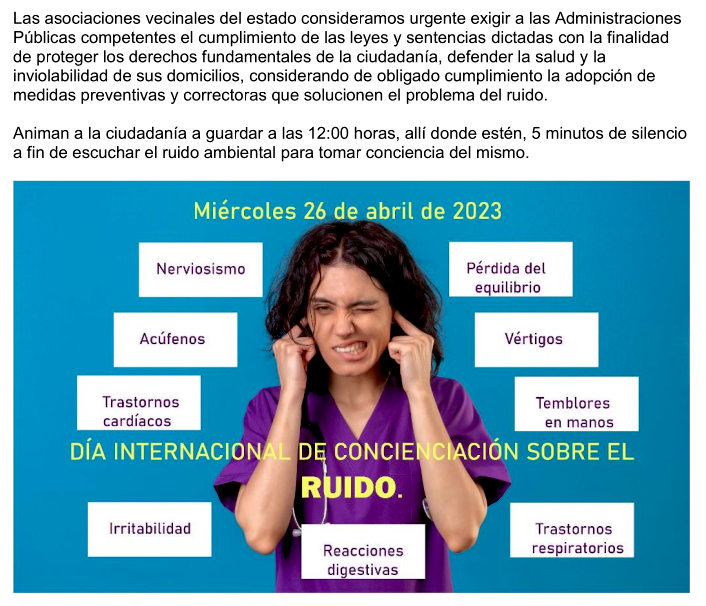 Concienciación sobre el ruido